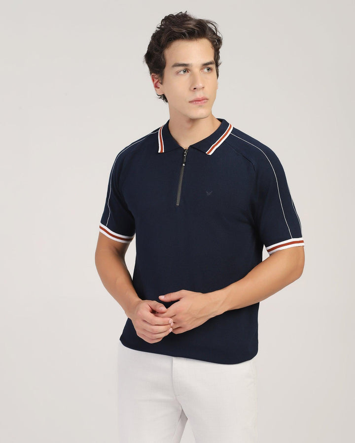 Polo Navy Solid T-Shirt - Seppy