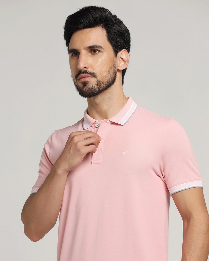 Polo Pink Solid T-Shirt - Daisey