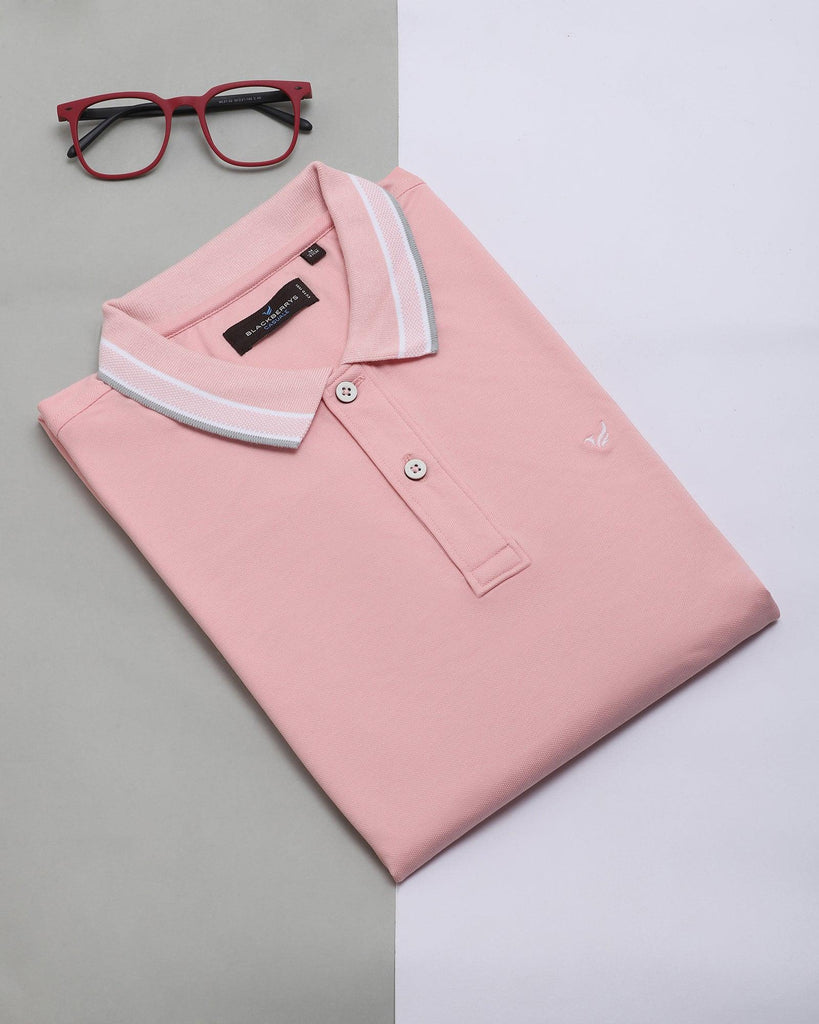 Polo Pink Solid T-Shirt - Daisey