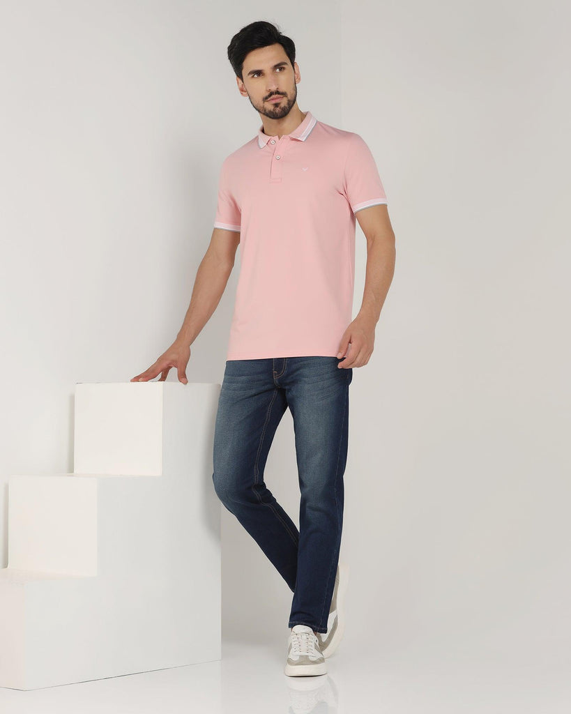 Polo Pink Solid T-Shirt - Daisey