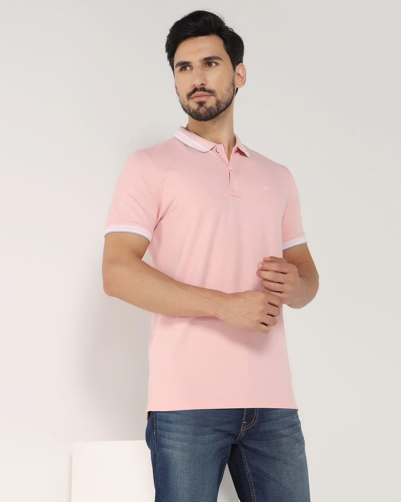 Polo Pink Solid T-Shirt - Daisey