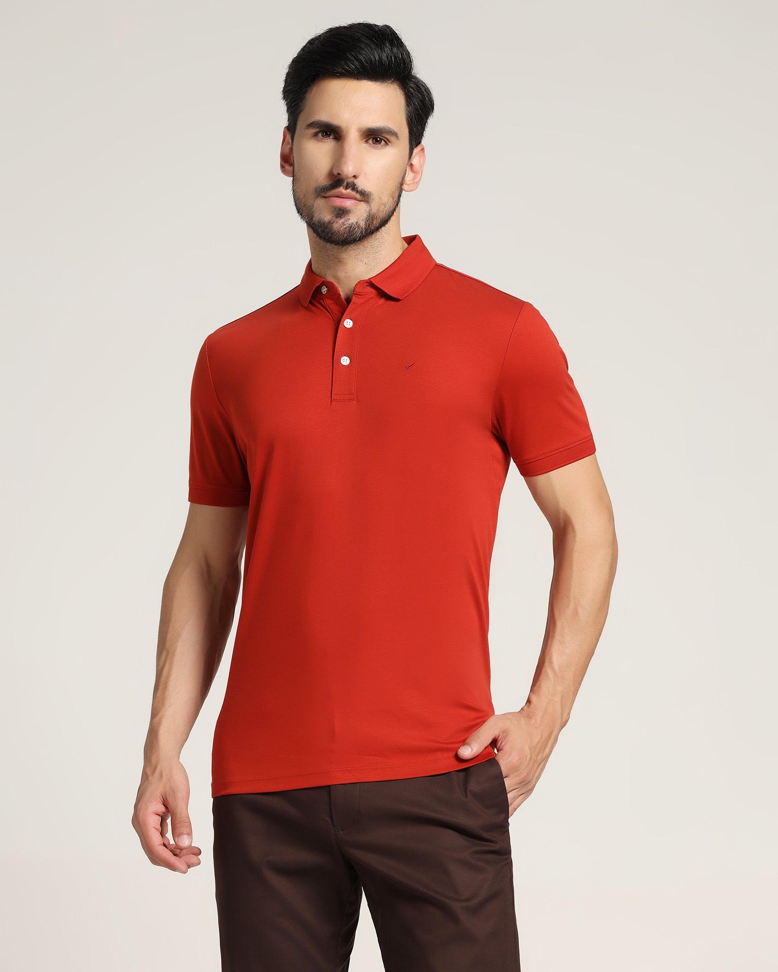 Polo Rust Solid T Shirt - Giza