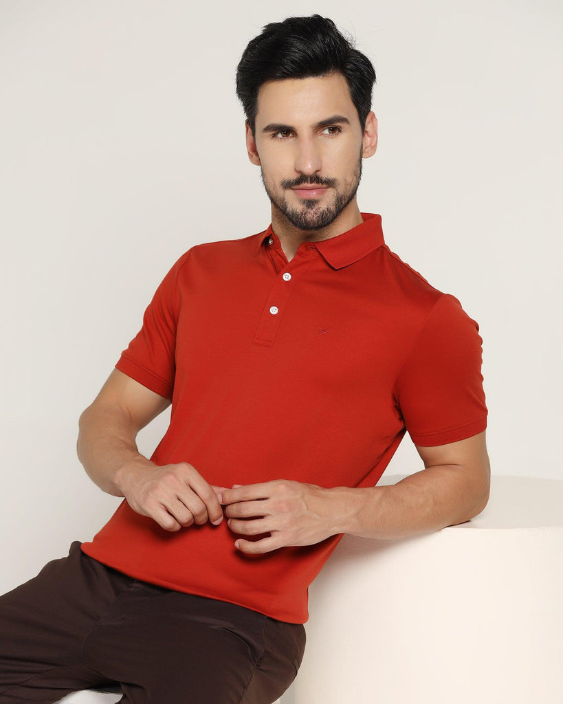 Polo Rust Solid T-Shirt - Giza