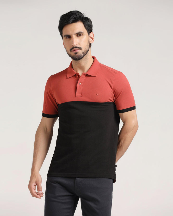 Polo Rust Orange Solid T-Shirt - Bailey