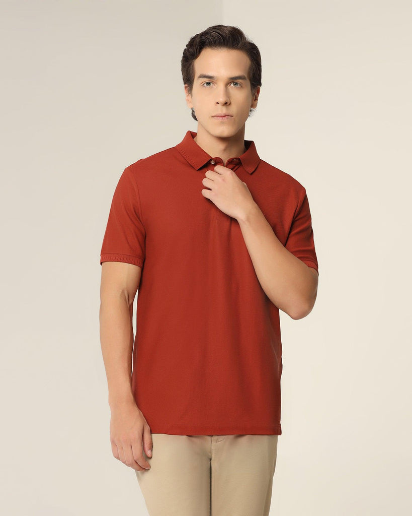 Polo Rust Orange Solid T-Shirt - Bingo