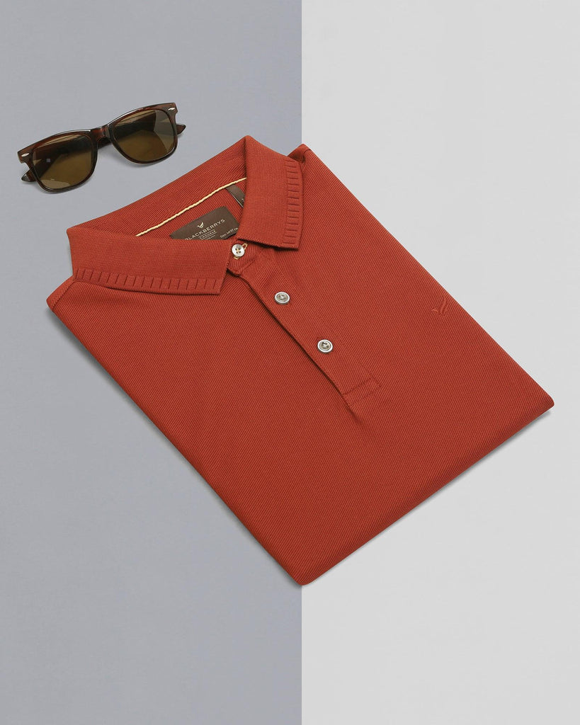 Polo Rust Orange Solid T-Shirt - Bingo