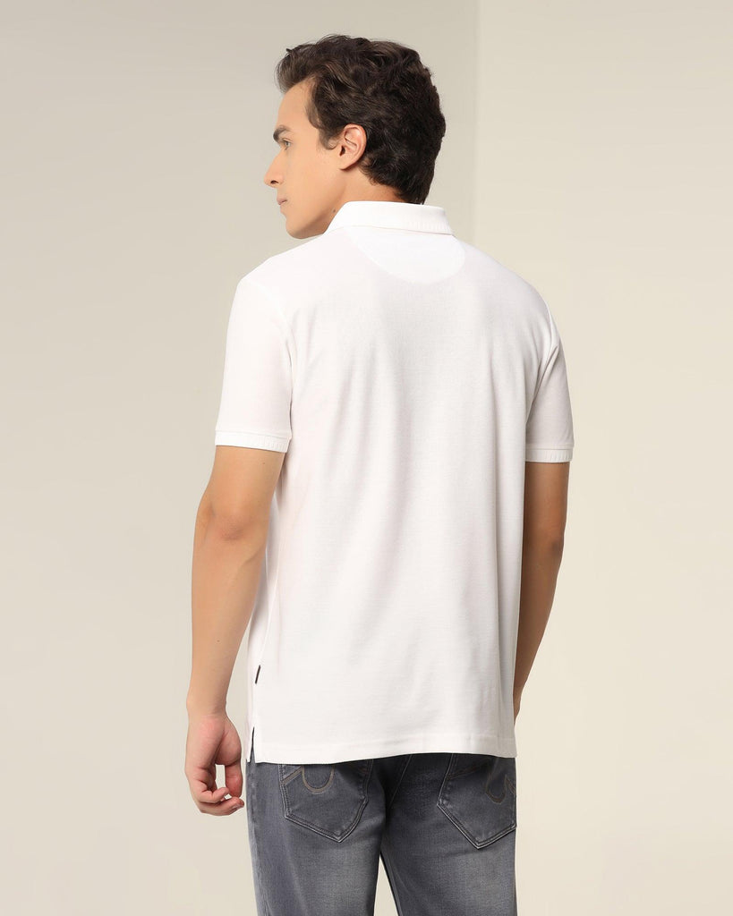 Polo White Solid T-Shirt - Bingo