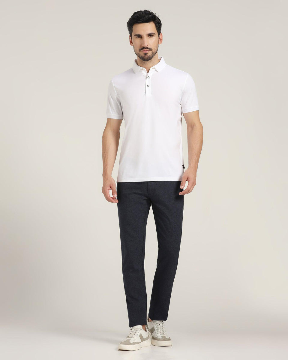 Polo White Solid T-Shirt - Giza