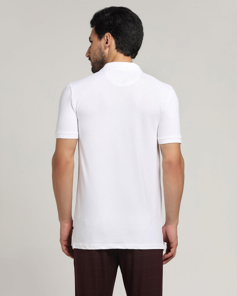 Polo White Solid T-Shirt - Kuro