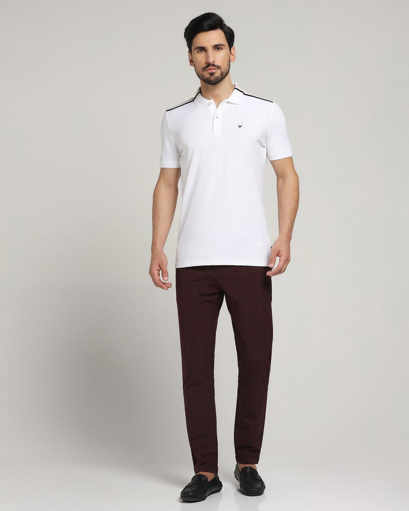 Polo White Solid T-Shirt - Kuro