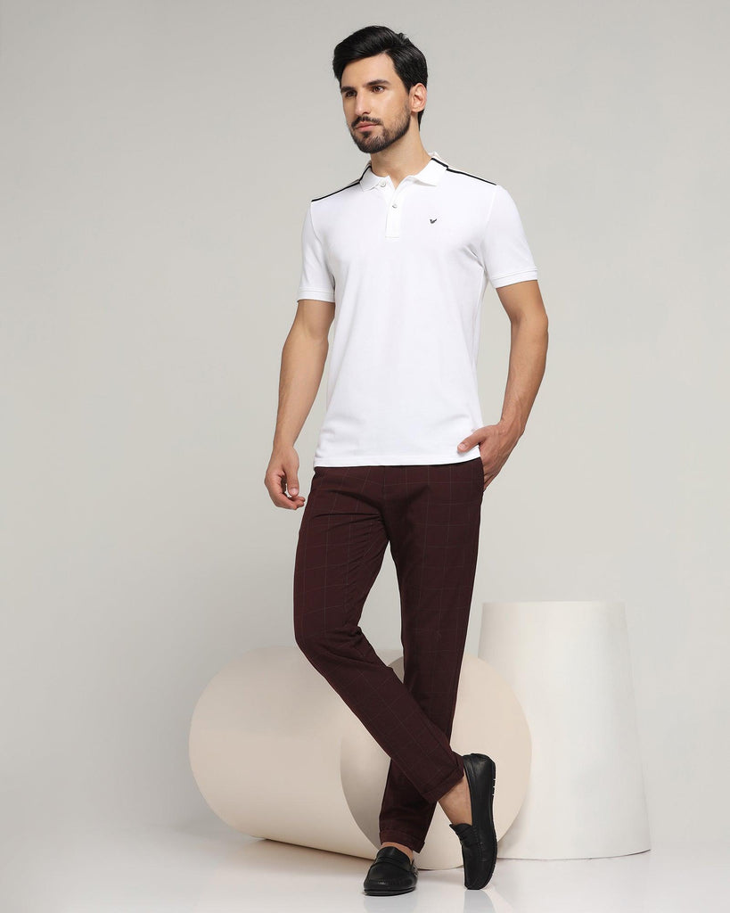 Polo White Solid T-Shirt - Kuro