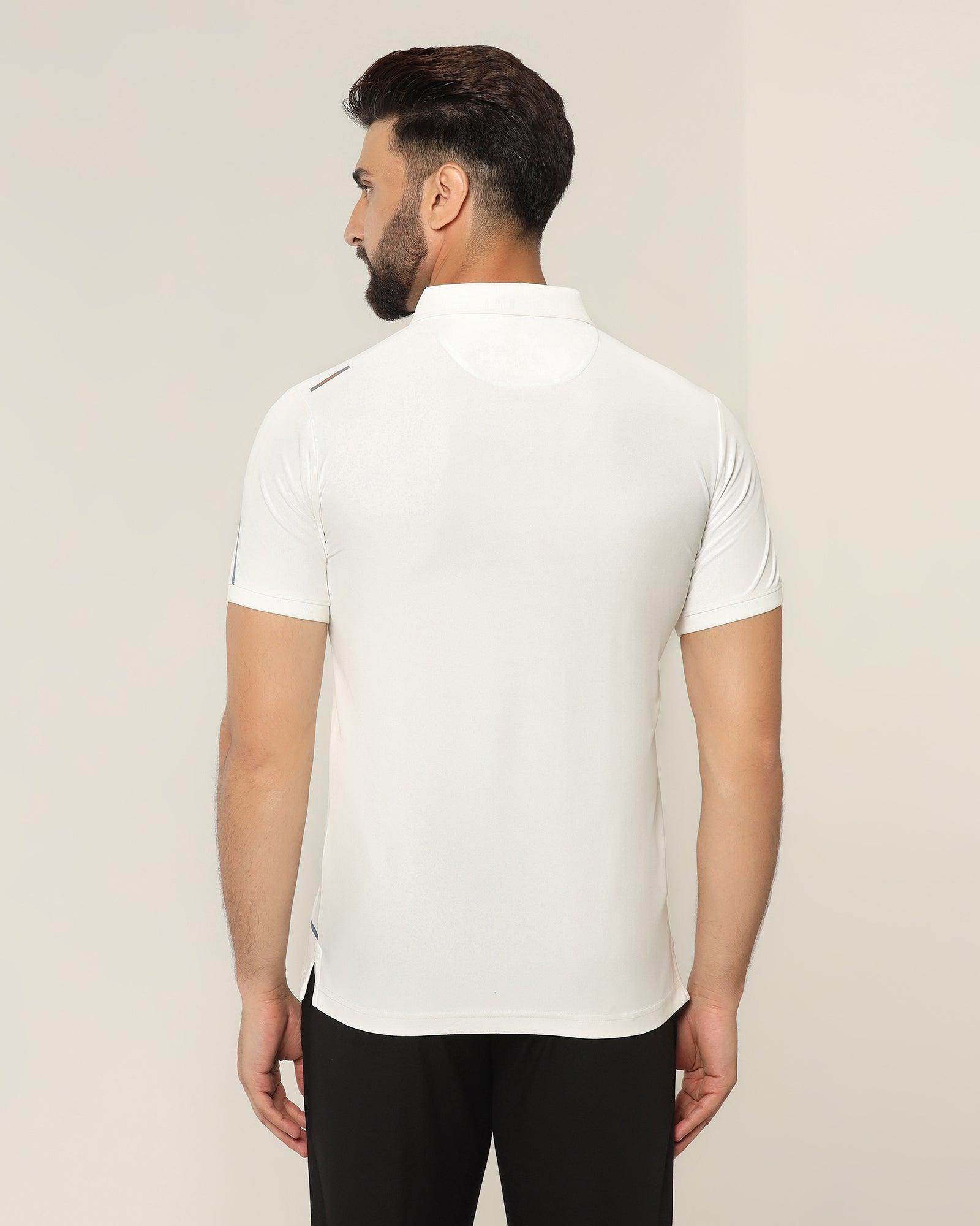 Polo T Shirt In White (Strike) - Blackberrys