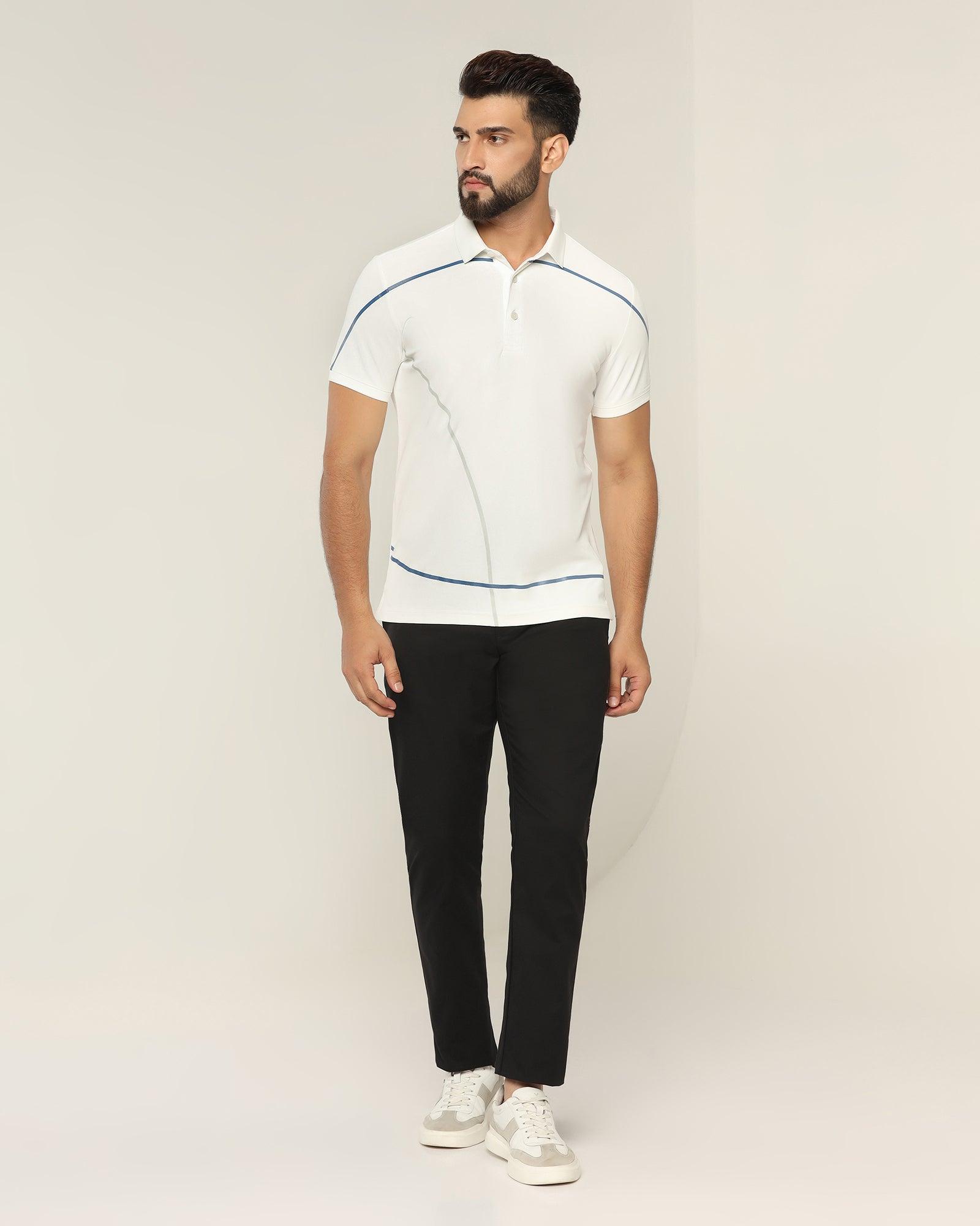 Polo T Shirt In White (Strike) - Blackberrys