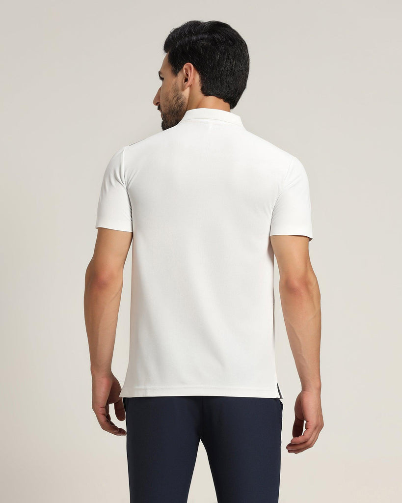 TechPro Polo White Solid T-Shirt - Walker