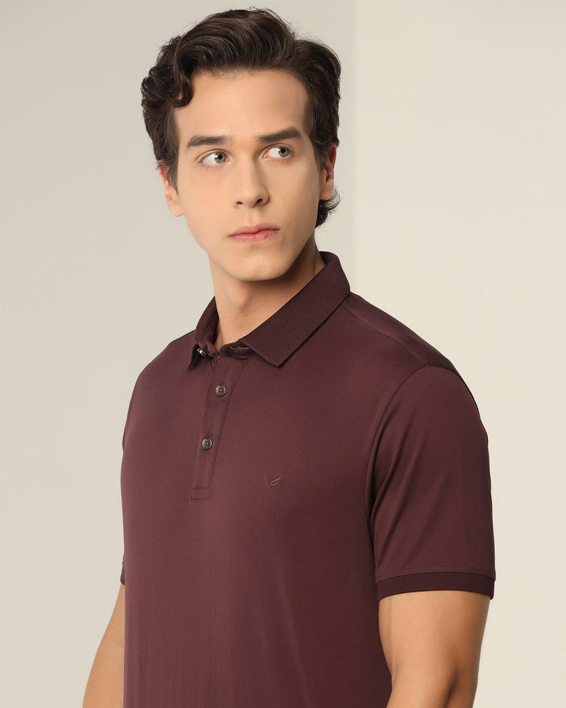 Polo Wine Solid T-Shirt - Tango