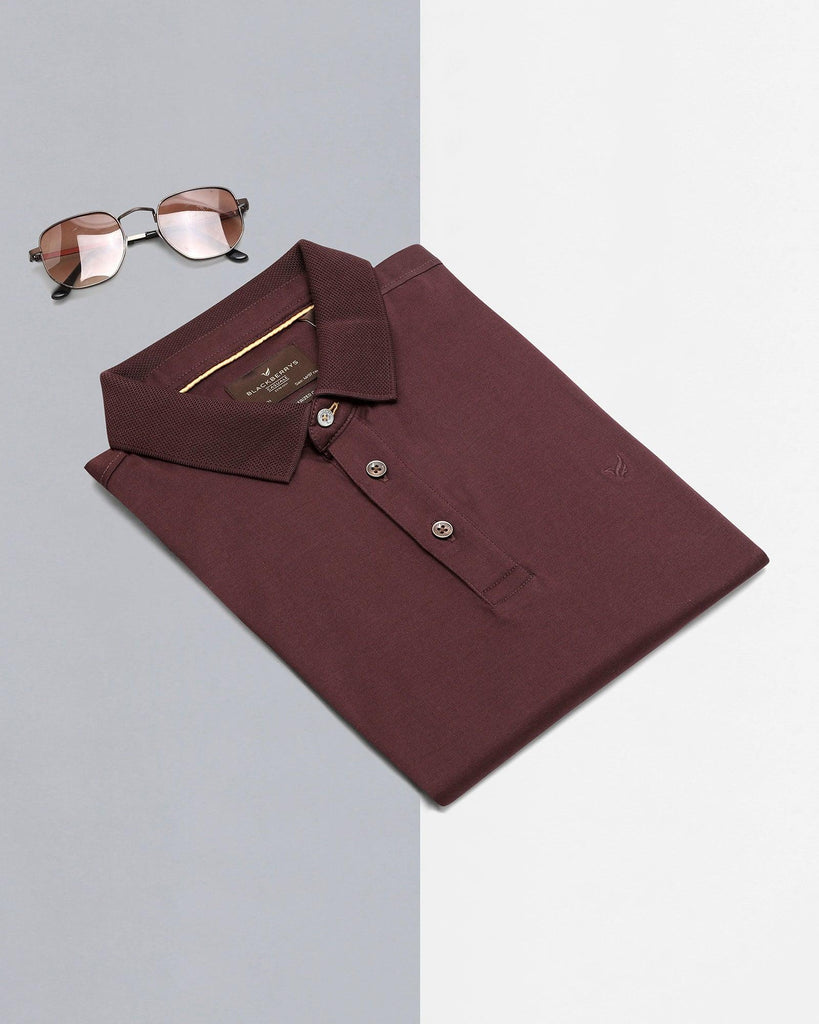 Polo Wine Solid T-Shirt - Tango