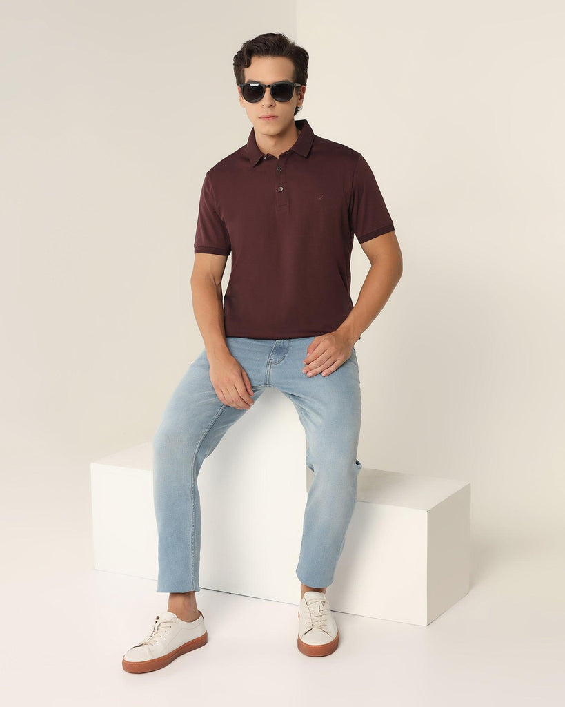 Polo Wine Solid T-Shirt - Tango