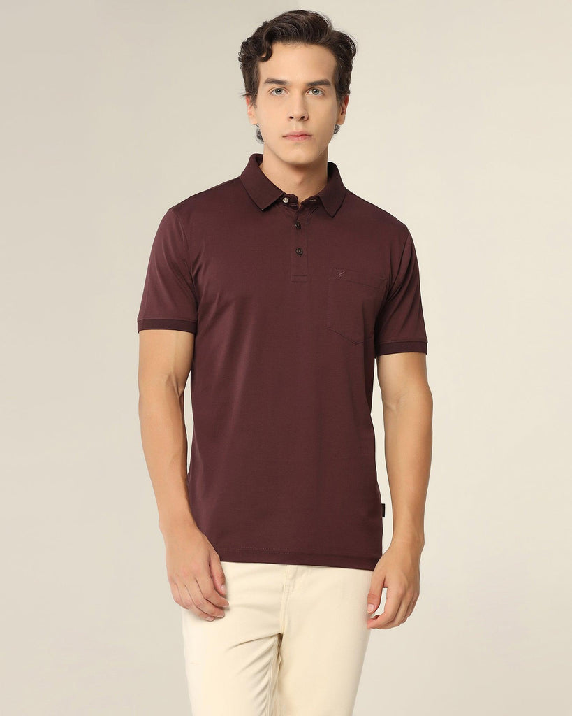 Polo Wine Solid T-Shirt - Tango