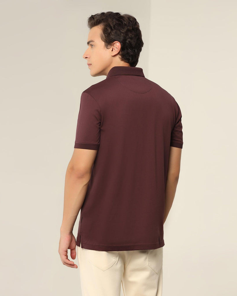 Polo Wine Solid T-Shirt - Tango