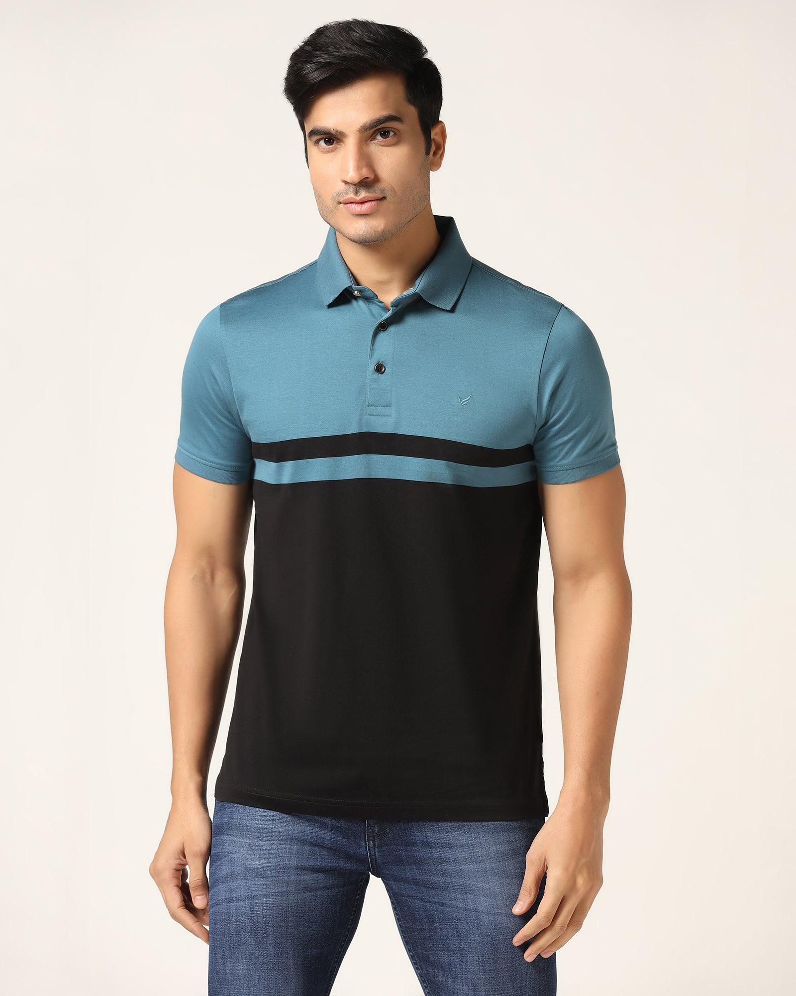 Polo Teal Blue Solid T-Shirt - Ned - Blackberrys