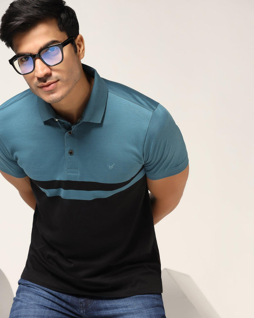 Polo Teal Blue Solid T-Shirt - Ned