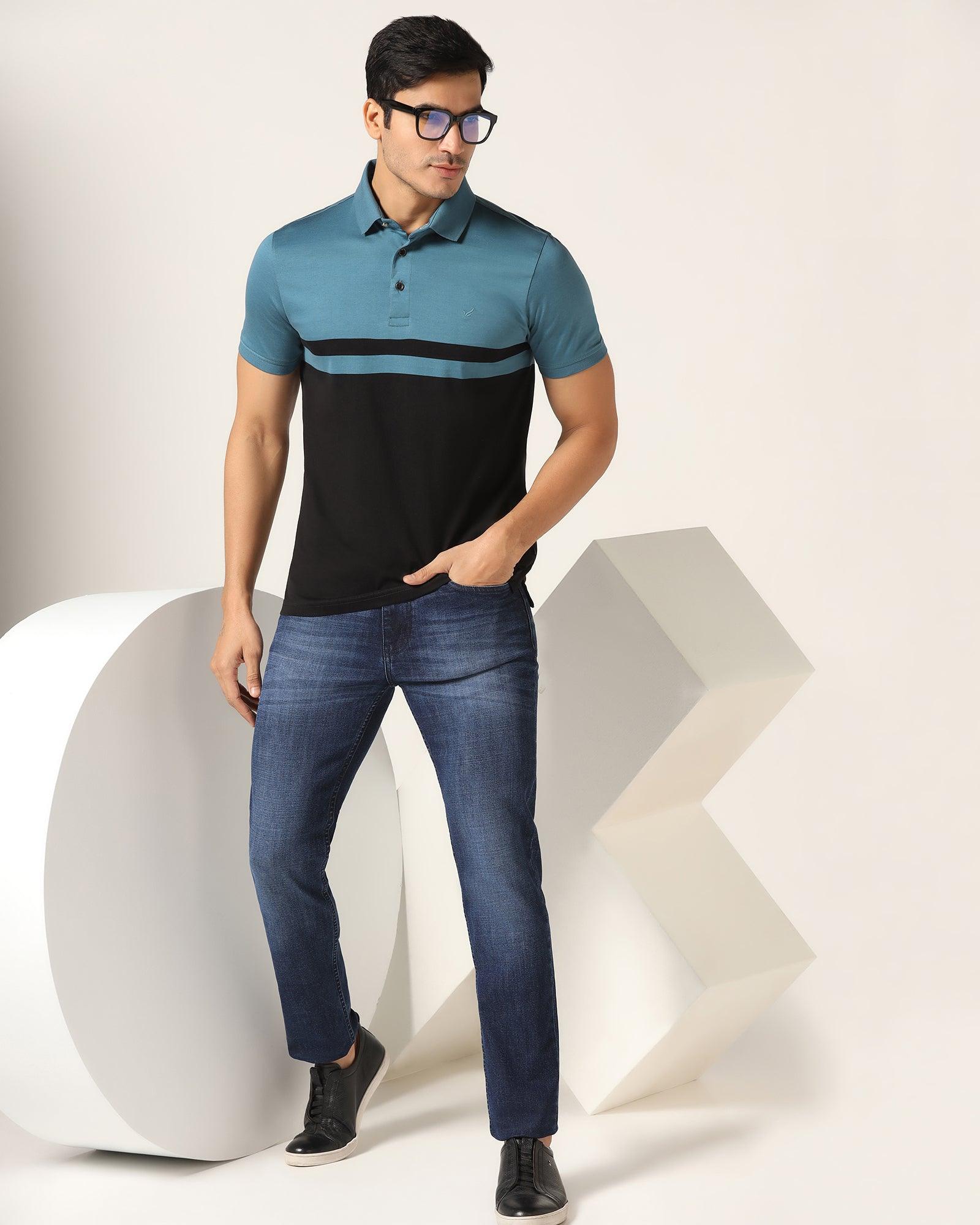 Polo Teal Blue Solid T-Shirt - Ned - Blackberrys
