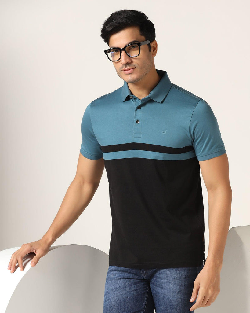 Polo Teal Blue Solid T-Shirt - Ned