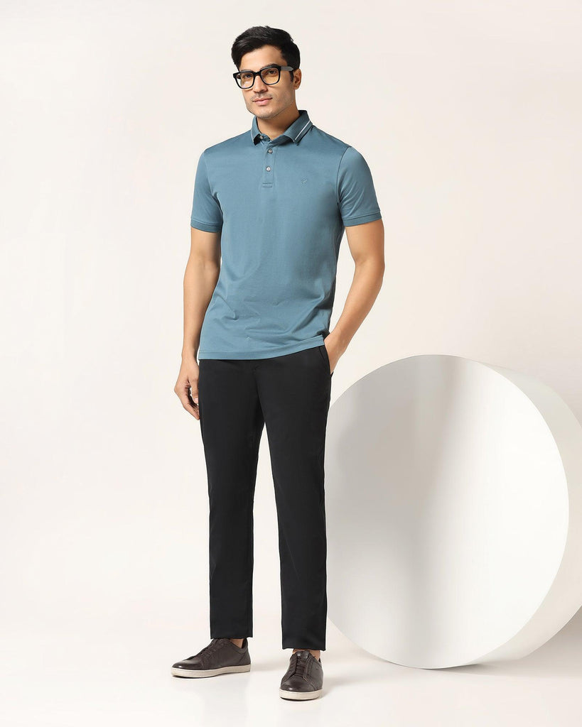 Polo Teal Blue Solid T-Shirt - Peter