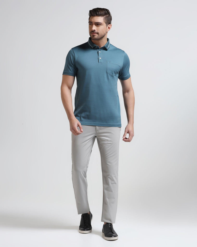 Polo Teal Blue Solid T-Shirt - Peter