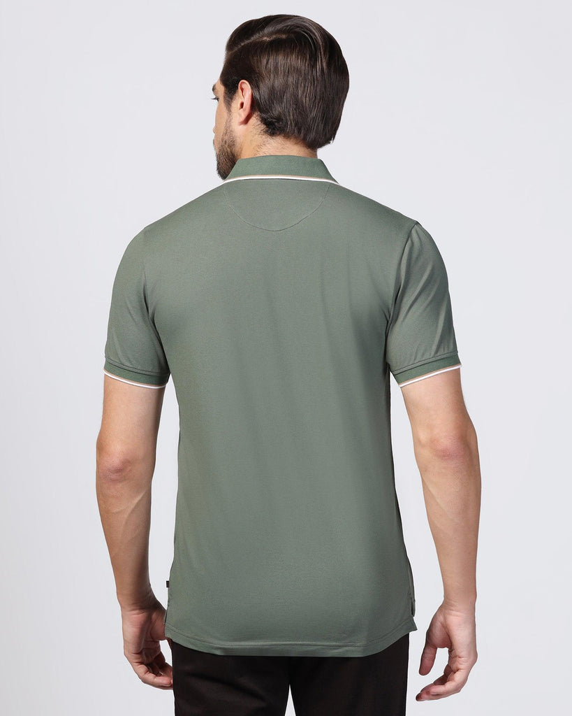 Polo Thyme Green Solid T-Shirt - Andro