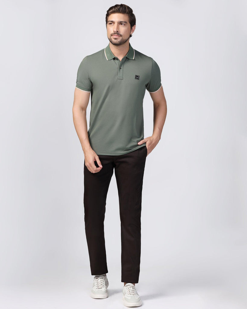 Polo Thyme Green Solid T-Shirt - Andro