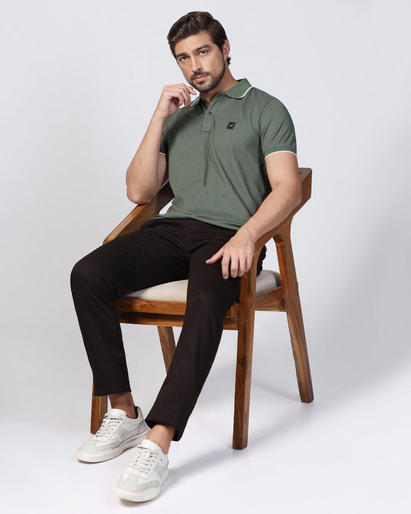 Polo Thyme Green Solid T-Shirt - Andro