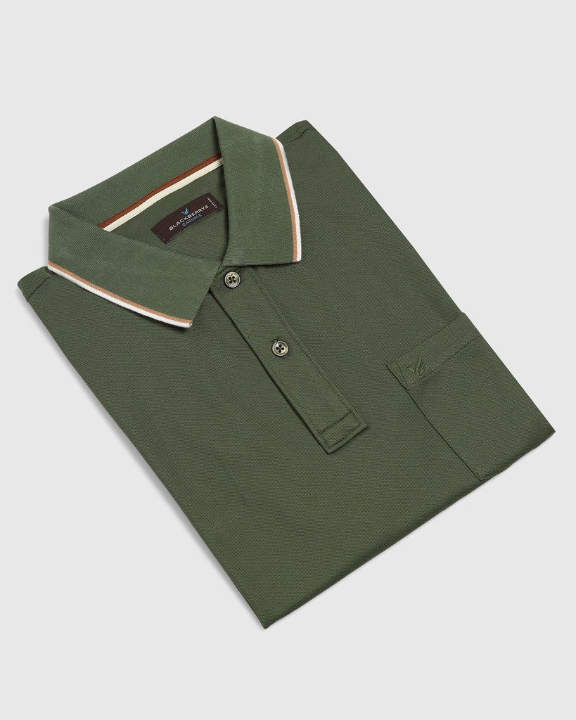 Polo Thyme Green Solid T-Shirt - Andro