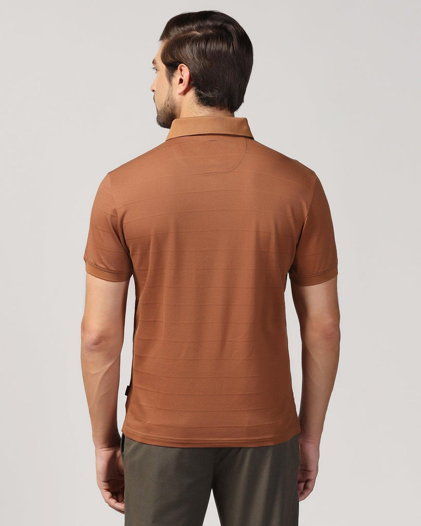 Polo Tobacco Brown Stripe T-Shirt - Brero