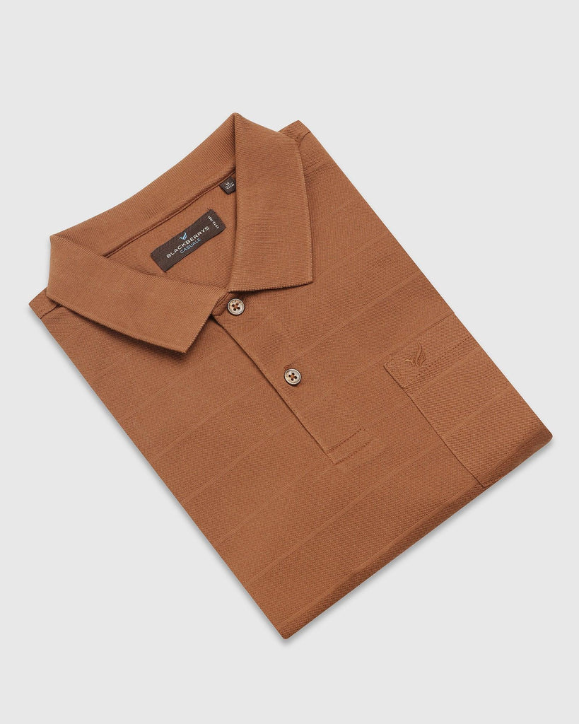 Polo Tobacco Brown Stripe T-Shirt - Brero