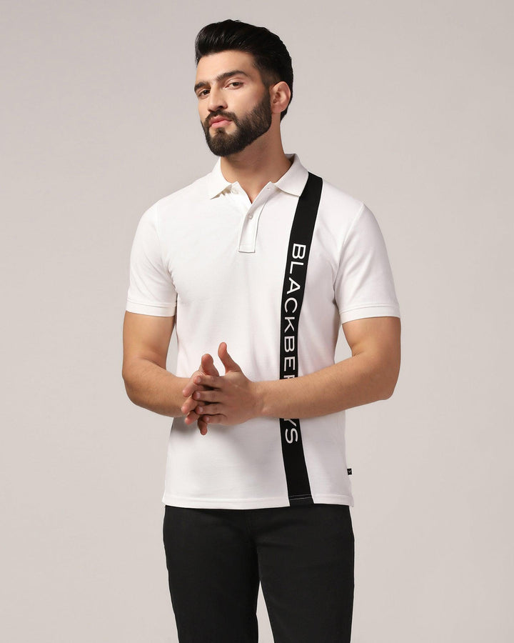 Polo White Printed T-Shirt - Blick