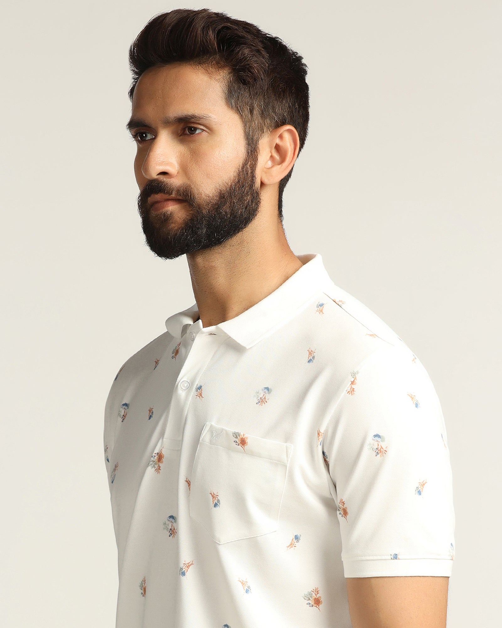 Polo White Printed T-Shirt - Depp