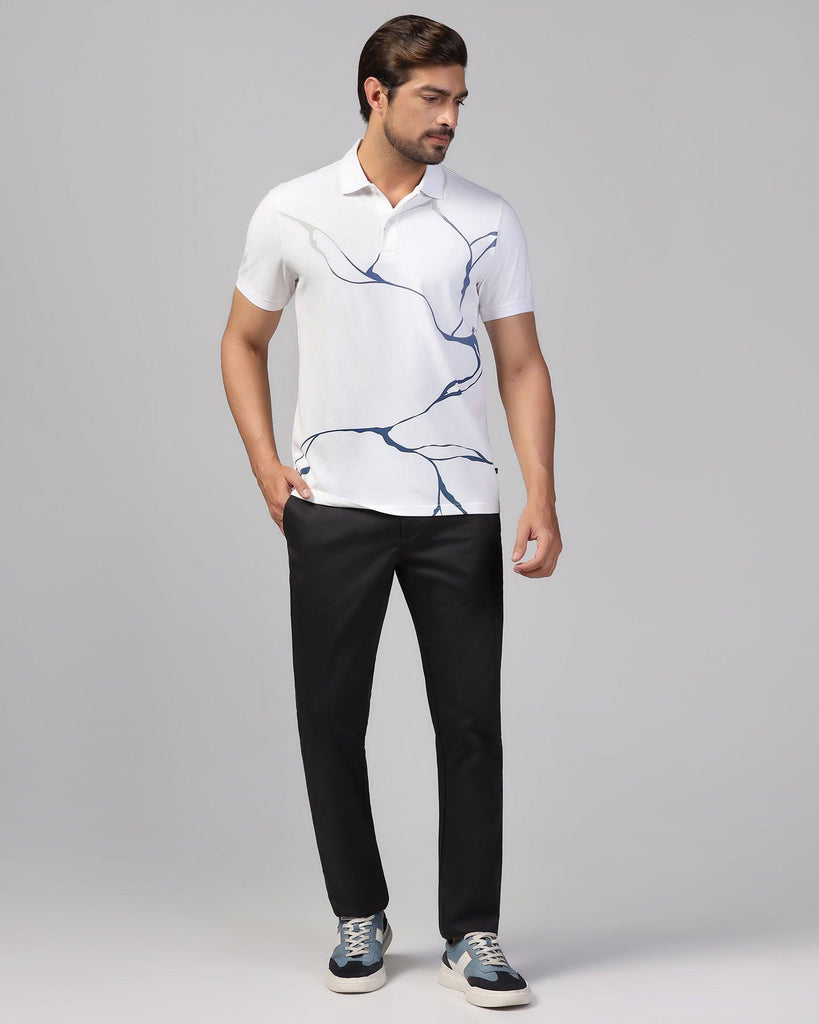 Polo White Printed T-Shirt - Mizu