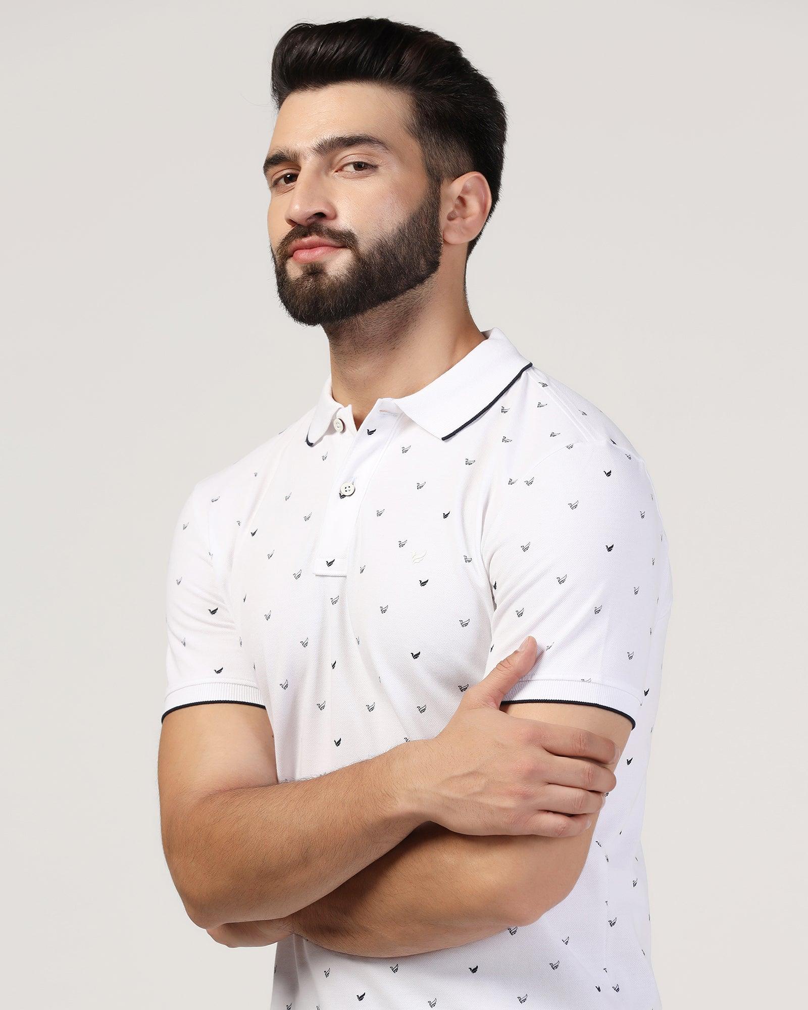 Polo White Printed T-Shirt - Tokyo - Blackberrys