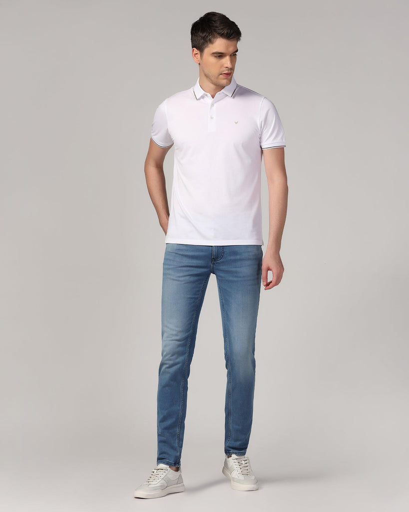 Polo White Solid T-Shirt - Emerald