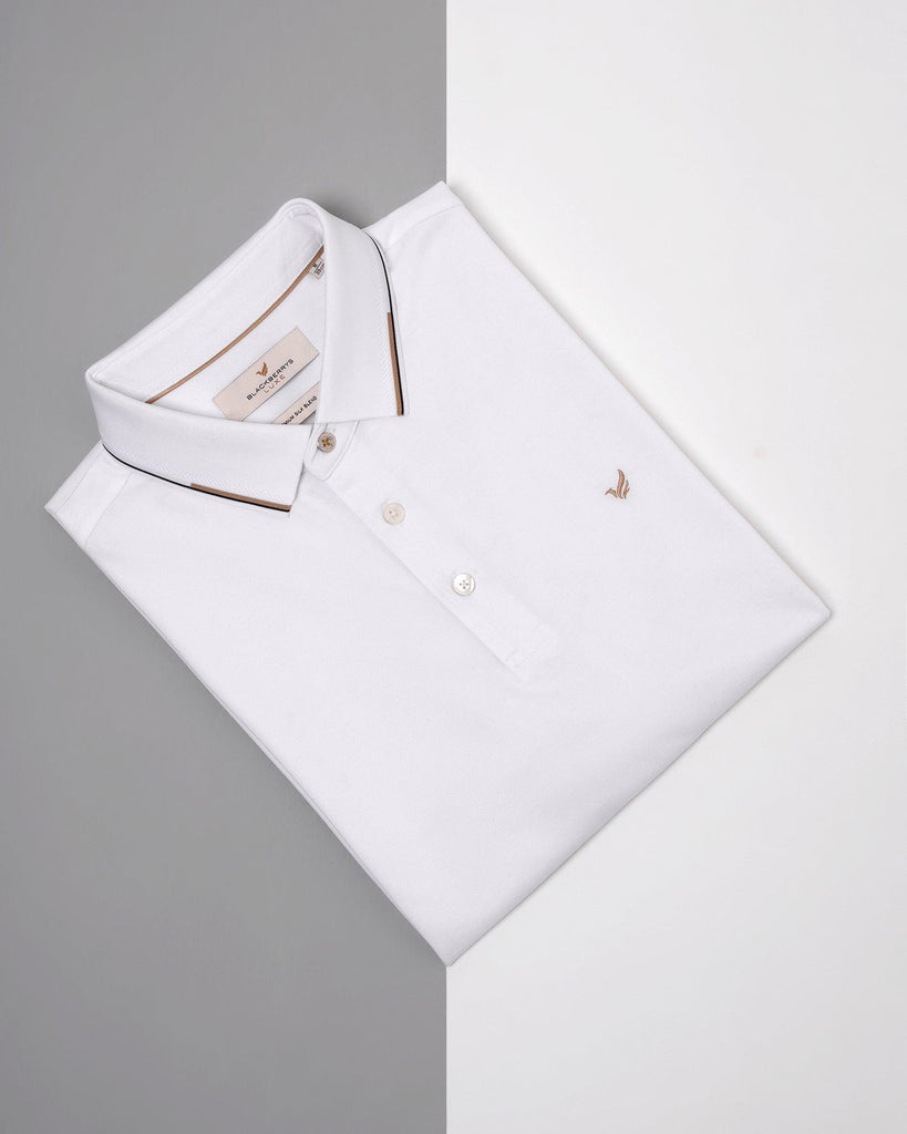 Polo White Solid T-Shirt - Emerald