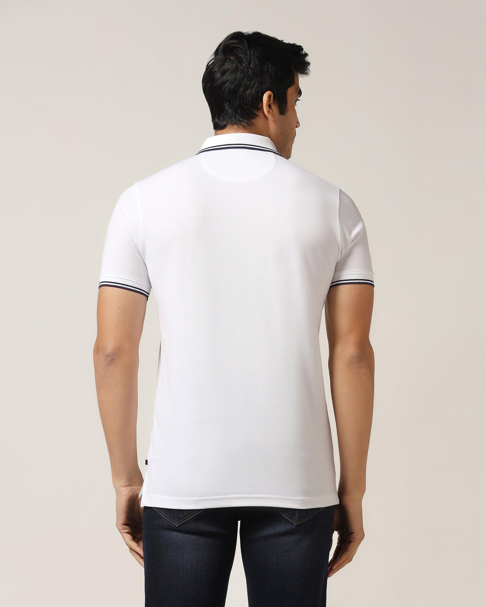 Polo White Solid T-Shirt - Fifa - Blackberrys