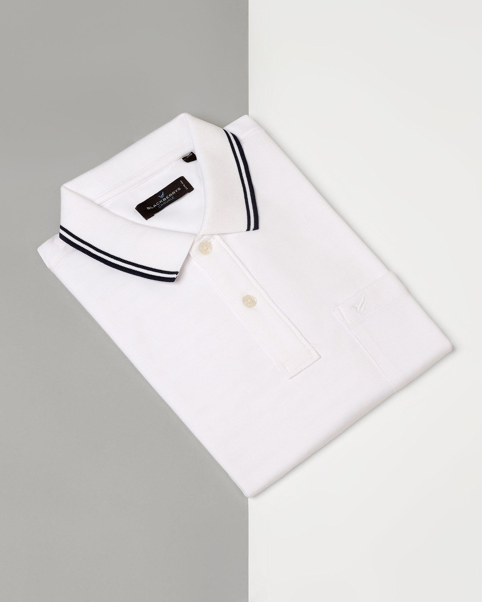 Polo White Solid T-Shirt - Fifa