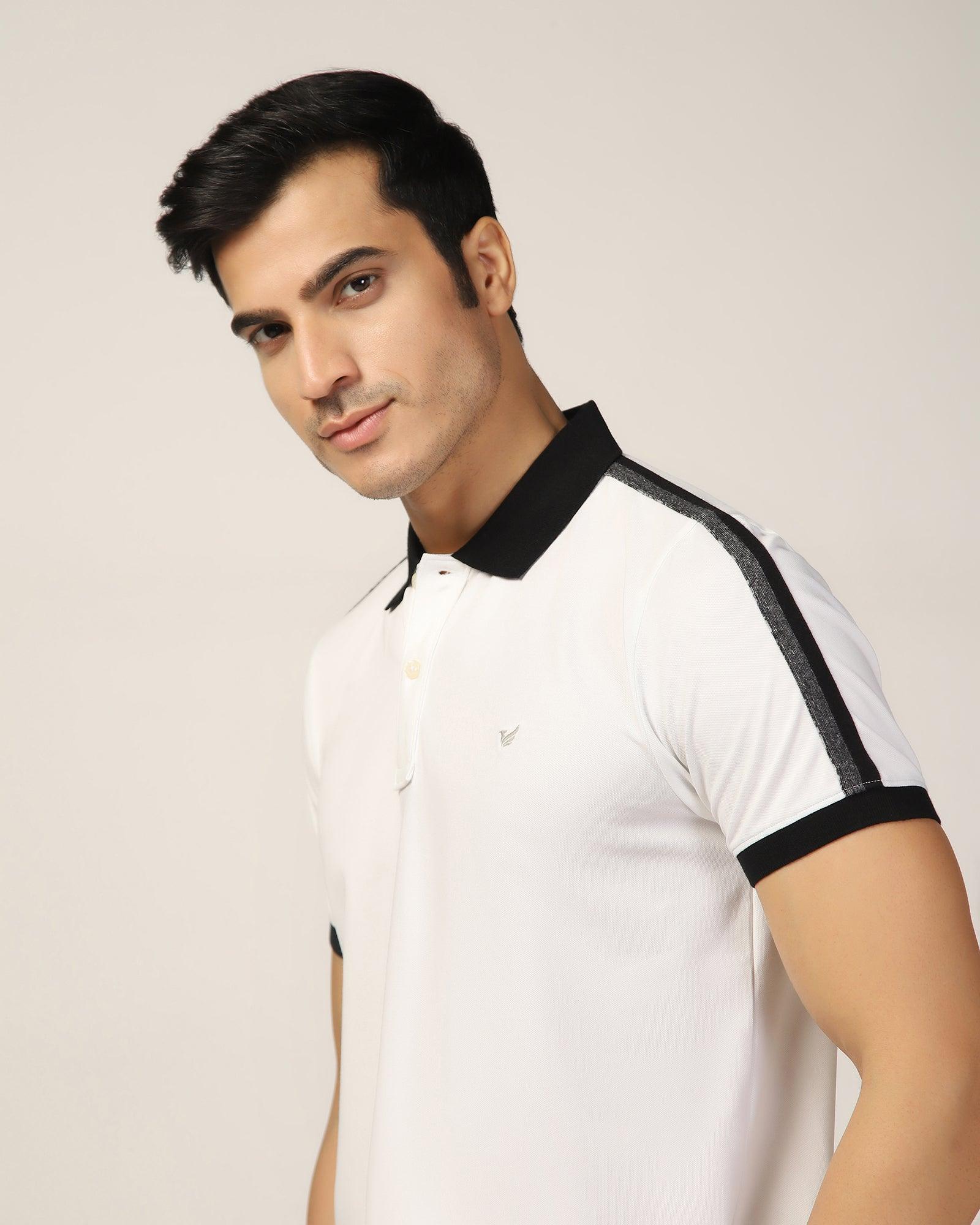Polo White Solid T-Shirt - Houten - Blackberrys