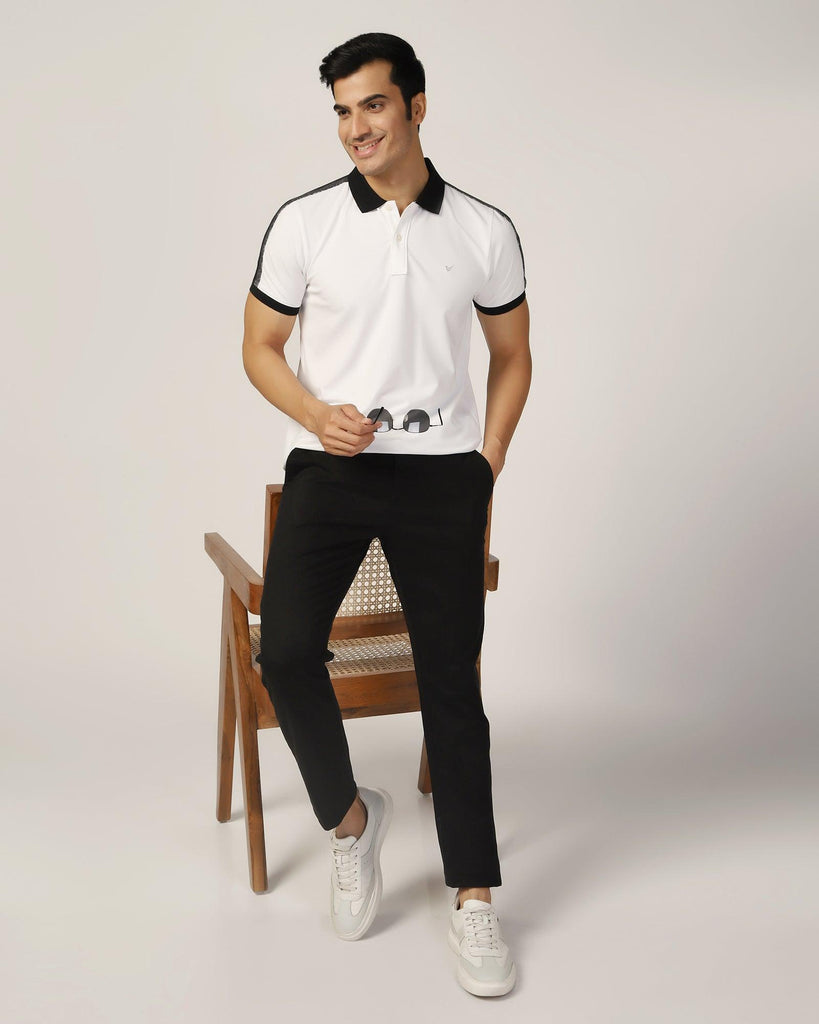 Polo White Solid T-Shirt - Houten