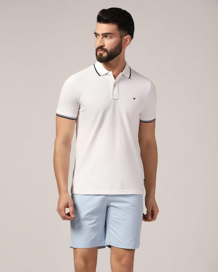 Polo White Solid T-Shirt - Posh