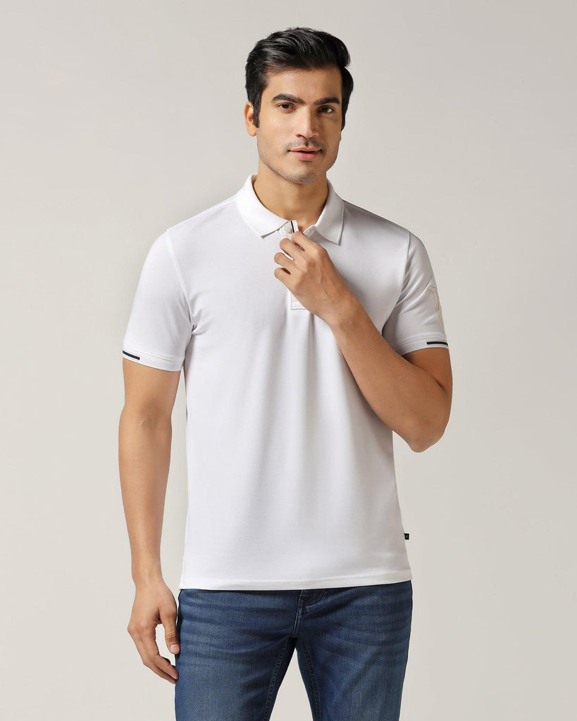 Polo White Solid T-Shirt - Carrington