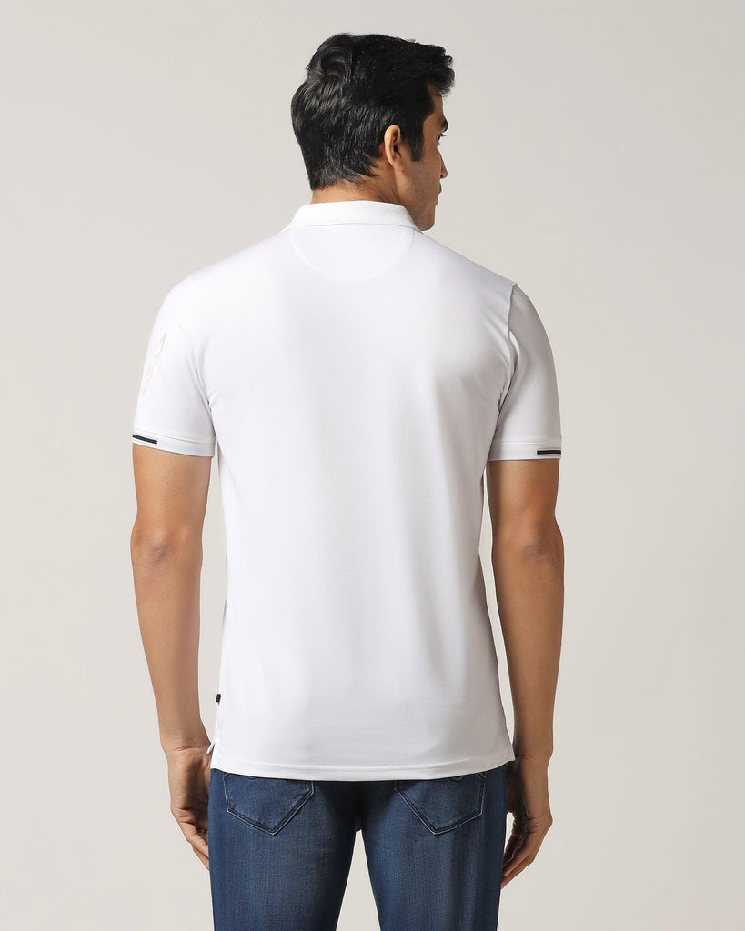 Polo White Solid T-Shirt - Carrington