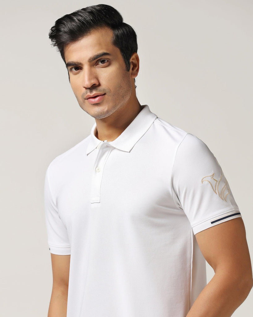 Polo White Solid T-Shirt - Carrington