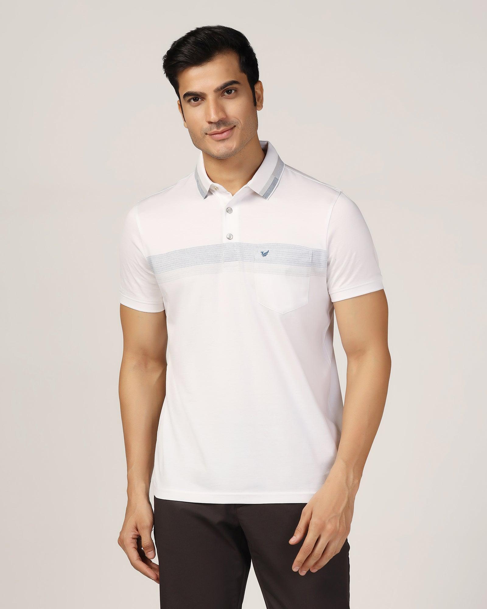 Polo White Jacquard T-Shirt - Manny